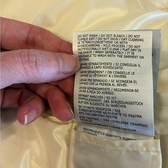 Stunning teddy Moncler down cream puffer vest! - Picture 12 of 15